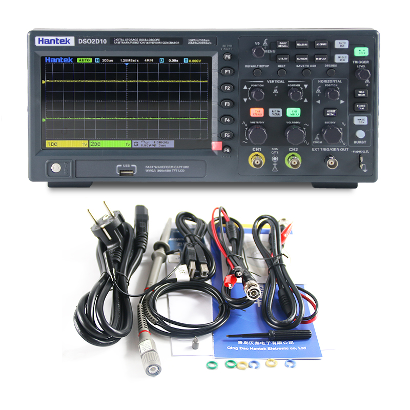 Digital Storage Oscilloscope 100Mhz - Цифровой осциллограф Hantek DSO2D10, полоса пропускания
