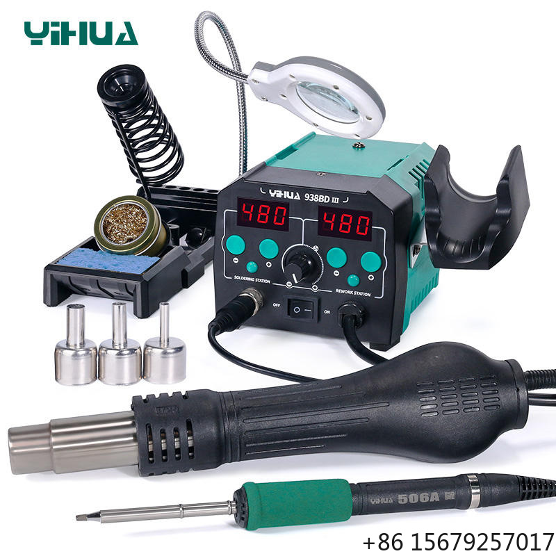 YIHUA 938BD-III 775W 2 в 1 пая – обзор и цена Hot Air Rework Station T12