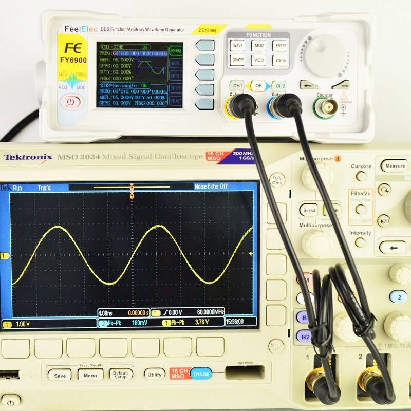 Feelelec FY6900 0-60 МГц Функц – обзор и цена Function Arbitrary Waveform Generator
