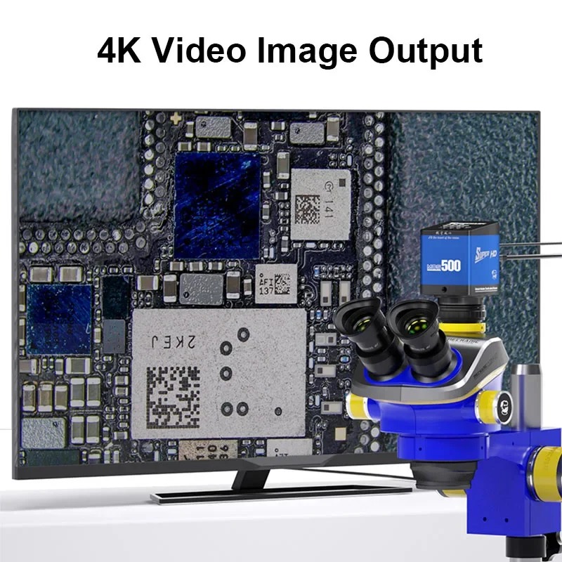 Механическая HD-камера MOS 4K  – обзор и цена Stereo Trinocular Microscope Pcb