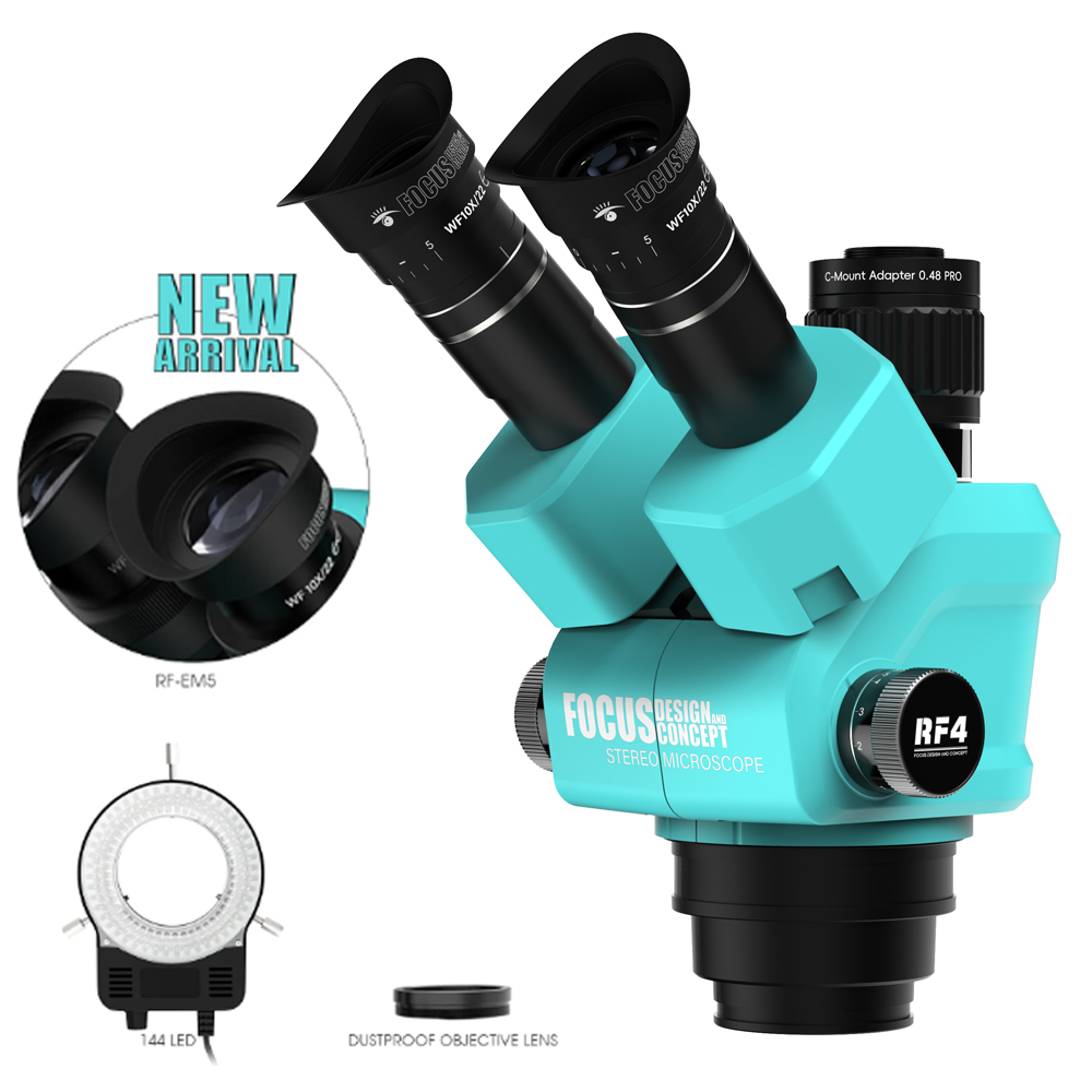 Тринокулярный микроскоп RF4 RF – обзор и цена Stereo Trinocular Microscope Pcb