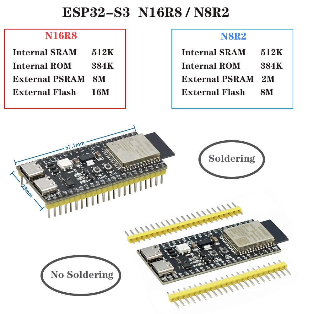 Платы разработки ESP32-S3 с ко – обзор и цена Esp32 S3 Development Board Lot