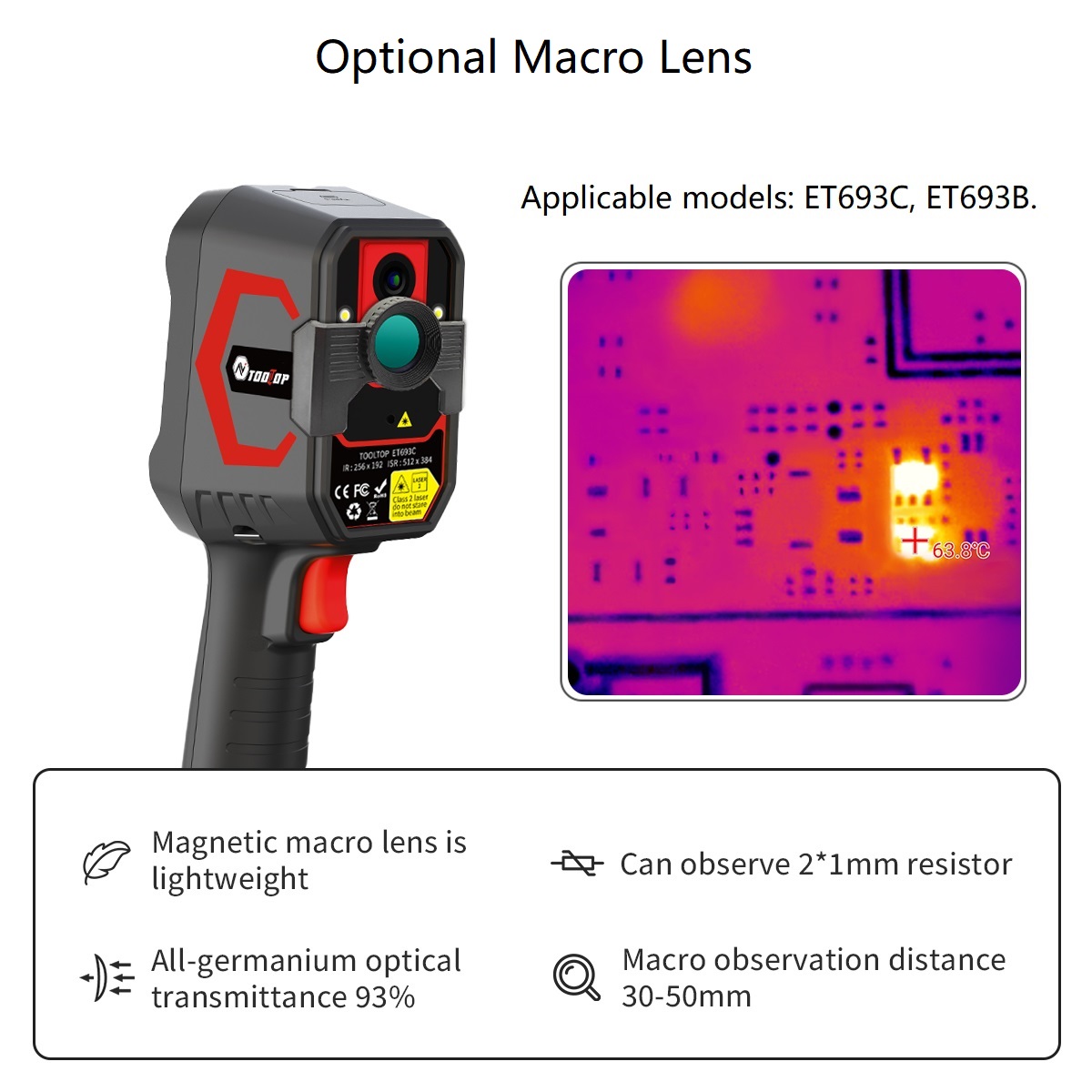 Тепловизор TOOLTOP ET693C Supe – обзор и цена Thermal Imaging Camera Pcb Repair